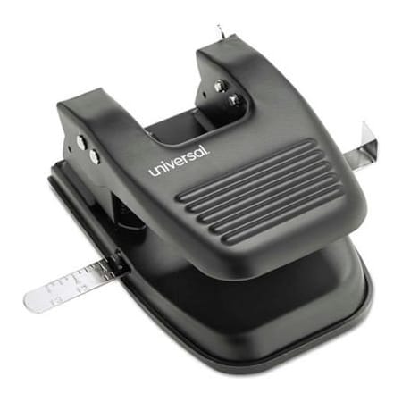 Universal Universal 30-Sheet Two-Hole Punch, 9/32" Holes, Black UNV74222***